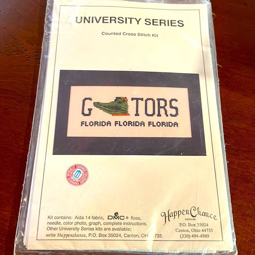 Happen Chance University Series Counted Cross Stitch Kit Florida Gators …
